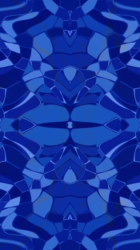 Blue geometric kaleidoscope pattern 库存影片 331358221