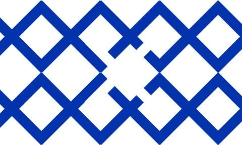 Blue geometric line pattern on a white background Stock Illustration