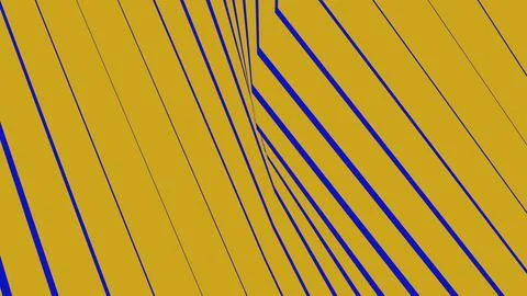 Blue geometric lines converging on orange background Stock Illustration