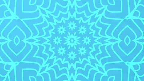 Blue geometric mandala pattern background Stock Footage 314451588