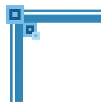 Blue geometric modern frame corner graphic design Stock Illustration