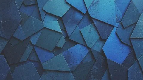 Blue Geometric Mosaic Background Texture. Fotos Stock