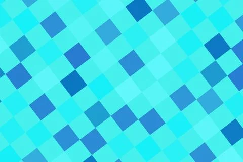 Blue geometric mosaic pattern with squares and rectangles Stock Illustration