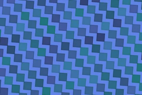 Blue geometric pattern with 3d cubes in shades of blue Stock Illustration