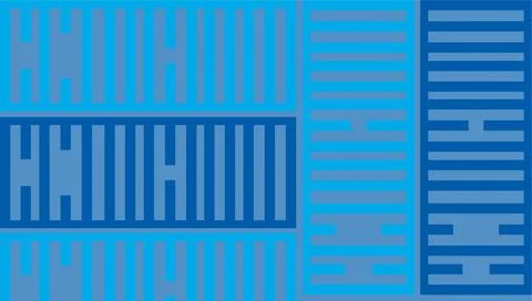 Blue Geometric Pattern Background With Repetitive Stripes and Modern Minima.. 스톡 일러스트