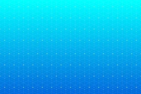 Blue geometric pattern with connected lines and dots. Graphic background Stock Illustration