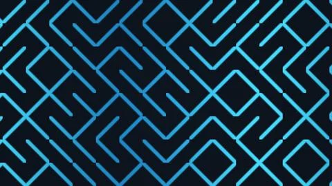 Blue geometric pattern on dark background 스톡 일러스트