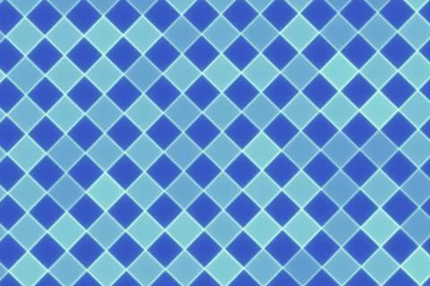 Blue geometric pattern with diamond shapes on a tiled surface Stock Illustration