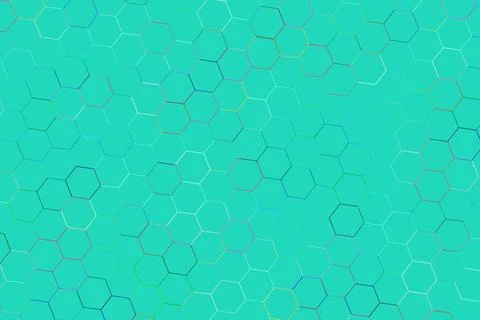 Blue geometric pattern with hexagons on a textured background Stock Illustration