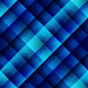 Blue geometric pattern in matrix style. Stock Illustration