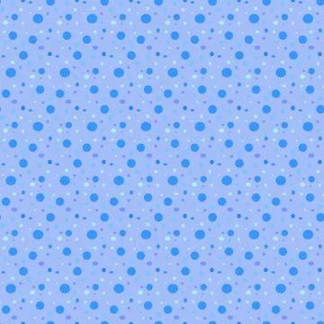 Blue geometric pattern of small and large circles and bubbles. Dark, light blue Stock Illustration