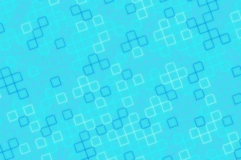 Blue geometric pattern with squares and lines on background Stock Photos