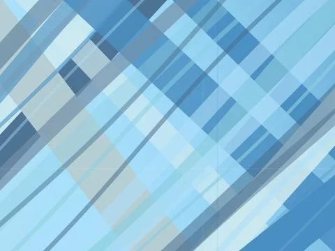 Blue geometric plaid pattern with soft gradients and diagonal stripes creat.. Stock Illustration