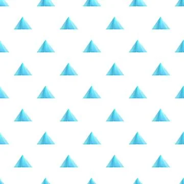 Blue geometric pyramids seamless pattern over white background イラスト素材