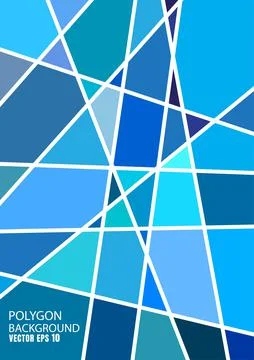 Blue geometric rumpled triangular low poly style gradient illustration graphi Stock Illustration