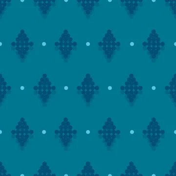 Blue geometric seamless pattern with diamond shape Stock Illustration
