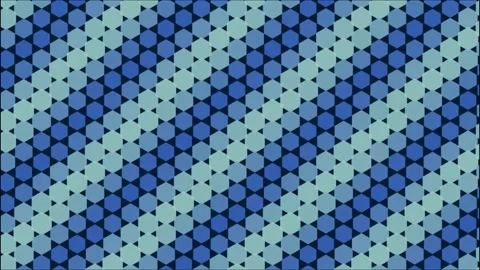 Blue Geometric Seamless Pattern 库存影片 317710800