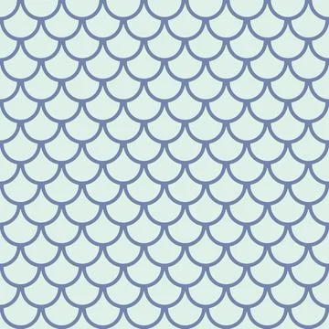 Blue geometric seamless repeat vector pattern, Stock Illustration