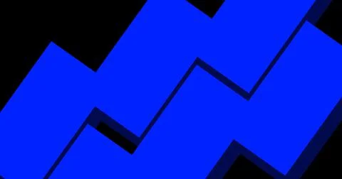 Blue geometric shape on black background for art banner concept Stock Illustration