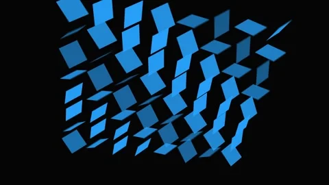 Blue geometric shapes forming abstract patterns in dynamic motion against a.. Stock Footage 341663382