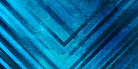 Blue geometric stripes abstract tech grunge background Stock Illustration