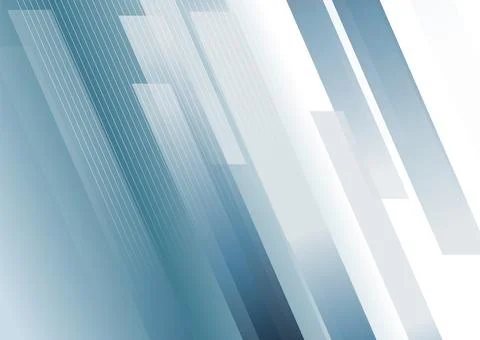 Blue geometric stripes and lines abstract minimal tech background Illustrazione stock