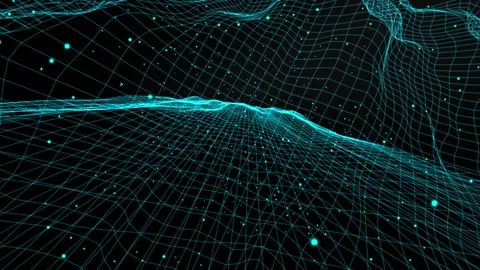 Blue Geometric structure grid in three dimension space 4k animation 스톡 동영상 243582313