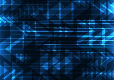 Blue geometric technology abstract background Stock Illustration