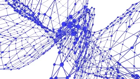 Blue geometric texture on a white background. A beautiful solution for the Stock Footage 154763255