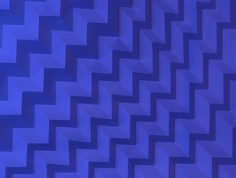 Blue geometric tiled pattern with repeating cuboid facets creating deep surface イラスト素材