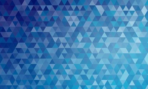 Blue Geometric Triangle Mosaic Pattern with Gradient Effect Stock Illustration
