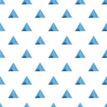 Blue geometric triangle pattern repeating endless background design 스톡 일러스트