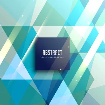 Blue geometric triangles abstract background Stock Illustration