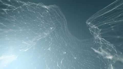 Blue geometric vibrating environment or pulsating math or chemical background Stock Footage 113605508