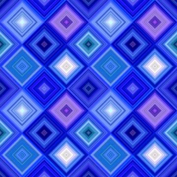 Blue geometrical abstract diagonal square pattern - vector background Illustrazione stock