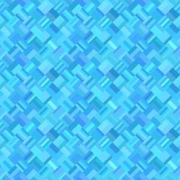 Blue geometrical diagonal rectangular mosaic pattern background Stockillustratie