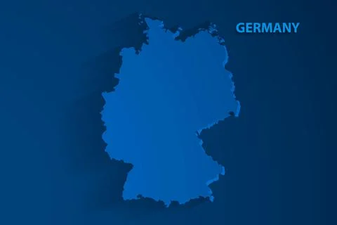 Blue Germany map background, vector Stock Illustration