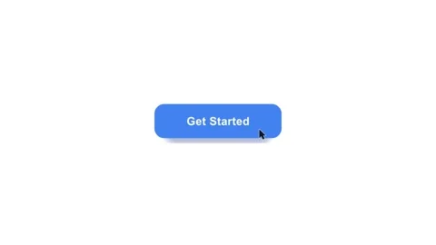Blue Get Started Button Mouse Cursor Click UI Stock Footage 348141275