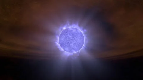Blue giant star with protoplanetary disk Stock Footage 296129643