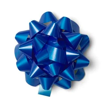 Blue Gift Bow Stock Photos