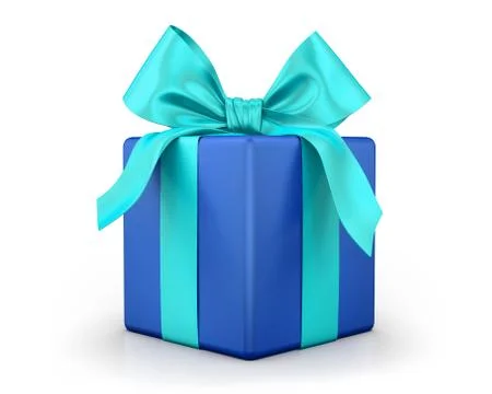 Blue gift box Illustration