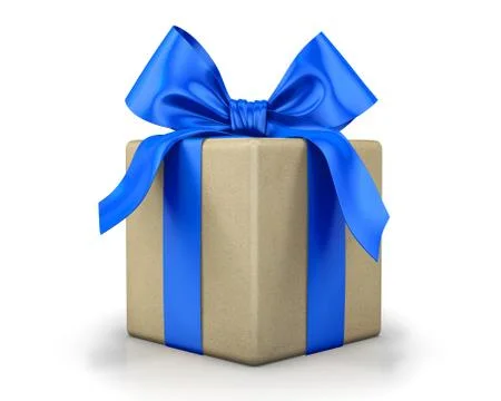 Blue gift box Stock Illustration