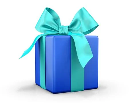 Blue gift box Stock Illustration