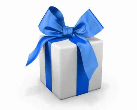 Blue gift box Stock Illustration