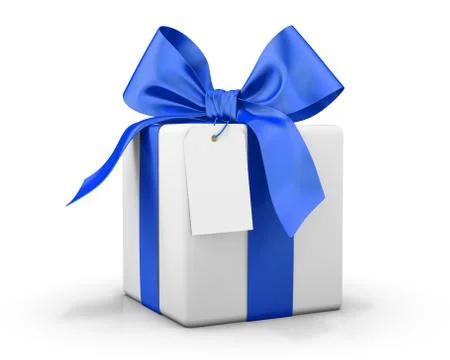 Blue gift box Stock Illustration