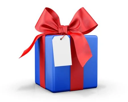 Blue gift box 스톡 일러스트