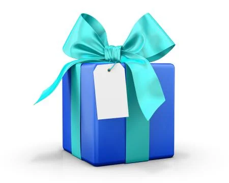 Blue gift box Illustration