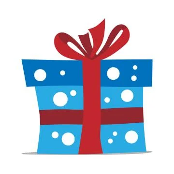 Blue gift box Stock Illustration