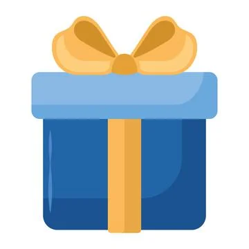 Blue gift box Stock Illustration