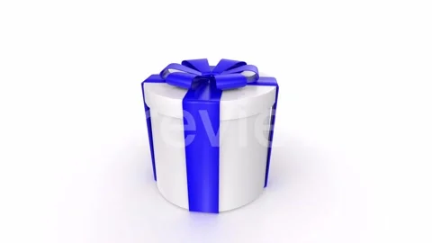 Blue Gift Box Isolated On Background 스톡 동영상 232263619